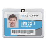 Advantus Id Badge Holder With Clip, Horizontal, 4.13 X 3.38, Frosted Transparent, 50-pack freeshipping - TVN Wholesale 