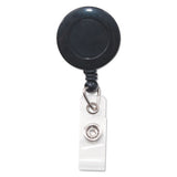 Advantus Swivel-back Retractable Id Card Reel, 30" Extension, Black, 12-pack freeshipping - TVN Wholesale 