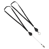 Advantus Lanyards With Retractable Id Reels, Clip Style, 34" Long, Black, 12-carton freeshipping - TVN Wholesale 