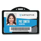 Advantus Horizontal Id Card Holders, 3.68 X 2.38, Black, 25-pack freeshipping - TVN Wholesale 