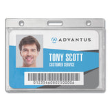 Advantus Frosted Rigid Badge Holder, Horizontal, 3.68 X 2.75, Frosted Transparent, 25-box freeshipping - TVN Wholesale 