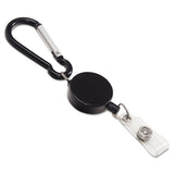 Advantus Metal Badge Reel-carabiner Set, 24" Extension, Black, 5-pk freeshipping - TVN Wholesale 