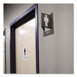 Advantus Pop-out Ada Sign, Men, Tactile Symbol-braille, Plastic, 6 X 9, Gray-white freeshipping - TVN Wholesale 