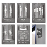 Advantus Pop-out Ada Sign, Women, Tactile Symbol-braille, Plastic, 6 X 9, Gray-white freeshipping - TVN Wholesale 