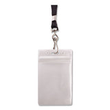 Advantus Resealable Id Badge Holder, Lanyard, Vertical, 3.68 X 5, Frosted, 20-pack freeshipping - TVN Wholesale 