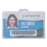 Id Card Holders, Horizontal, 3.68 X 2.25, Frosted Transparent, 25-pack