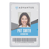 Id Card Holder, Vertical, 2.31 X 3.69, Frosted Transparent, 25-pack