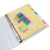 Angler's Zip-all Ring Binder Pocket, 6 X 9 1-2, Clear freeshipping - TVN Wholesale 