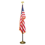 Advantus Deluxe 3 Ft X 5 Ft U.s. Flag, 8 Ft Oak Staff, 2" Gold Fringe, 7" Goldtone Eagle freeshipping - TVN Wholesale 