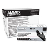 AMMEX® Professional Nitrile Exam Gloves, Powder-free, 3 Mil, Medium, Black, 100-box freeshipping - TVN Wholesale 