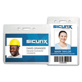 SICURIX® Sicurix Proximity Badge Holder, Horizontal, 4w X 3h, Clear, 50-pack freeshipping - TVN Wholesale 