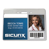 SICURIX® Sicurix Proximity Badge Holder, Horizontal, 4w X 3h, Clear, 50-pack freeshipping - TVN Wholesale 