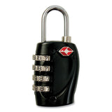 Baumgartens® Four-dial Tsa Travel Lock, Metal, Black-silver freeshipping - TVN Wholesale 