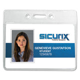SICURIX® Sicurix Badge Holder, Horizontal, 2.13 X 3.38, Clear, 12-pack freeshipping - TVN Wholesale 