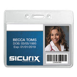 SICURIX® Sicurix Badge Holder, Horizontal, 2.13 X 3.38, Clear, 12-pack freeshipping - TVN Wholesale 