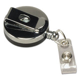 SICURIX® Heavy Duty Id Card Reel, 30" Extension, Black-chrome freeshipping - TVN Wholesale 