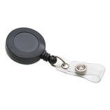 SICURIX® Swivel-style Spring-clip Id Card Reel, 30" Extension, Black freeshipping - TVN Wholesale 