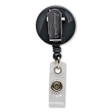 SICURIX® Swivel-style Spring-clip Id Card Reel, 30" Extension, Black freeshipping - TVN Wholesale 