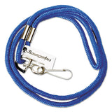 SICURIX® Rope Lanyard With Hook, 36", Nylon, Blue freeshipping - TVN Wholesale 