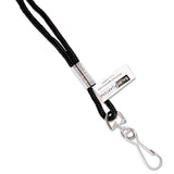 SICURIX® Rope Lanyard With Hook, 36", Nylon, Black freeshipping - TVN Wholesale 