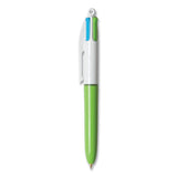 BIC® 4-color Multi-color Ballpoint Pen, Retractable, Medium 1 Mm, Lime-pink-purple-turquoise Ink, Lime Green Barrel, 2-pack freeshipping - TVN Wholesale 