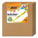 Brite Liner Highlighter Value Pack, Yellow Ink, Chisel Tip, Yellow-black Barrel, 24-pack