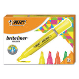 BIC® Brite Liner Tank-style Highlighter, Assorted Ink Colors, Chisel Tip, Assorted Barrel Colors, Dozen freeshipping - TVN Wholesale 