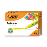 BIC® Brite Liner Tank-style Highlighter Value Pack, Yellow Ink, Chisel Tip, Yellow-black Barrel, 36-pack freeshipping - TVN Wholesale 