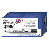 Intensity Bold Tank-style Dry Erase Marker, Broad Chisel Tip, Black, Dozen