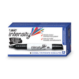 BIC® Intensity Low Odor Chisel Tip Dry Erase Marker, Broad Chisel Tip, Black, Dozen freeshipping - TVN Wholesale 
