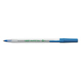 BIC® Ecolutions Round Stic Ballpoint Pen Value Pack, Stick, Medium 1 Mm, Blue Ink, Clear Barrel, 50-pack freeshipping - TVN Wholesale 