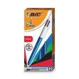 BIC® 4-color Multi-function Ballpoint Pen, Retractable, Medium 1 Mm, Black-blue-green-red Ink, Blue Barrel freeshipping - TVN Wholesale 