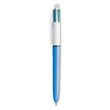 BIC® 4-color Multi-color Ballpoint Pen, Retractable, Medium 1 Mm, Black-blue-green-red Ink, Blue Barrel, 3-pack freeshipping - TVN Wholesale 