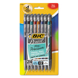 BIC® Xtra-precision Mechanical Pencil Value Pack, 0.5 Mm, Hb (#2.5), Black Lead, Assorted Barrel Colors, 24-pack freeshipping - TVN Wholesale 