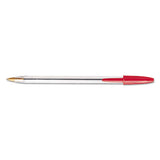 BIC® Cristal Xtra Smooth Ballpoint Pen, Stick, Medium 1 Mm, Red Ink, Clear Barrel, Dozen freeshipping - TVN Wholesale 