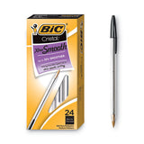 BIC® Cristal Xtra Smooth Ballpoint Pen Value Pack, Stick, Medium 1 Mm, Black Ink, Clear Barrel, 24-pack freeshipping - TVN Wholesale 