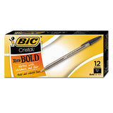 BIC® Cristal Xtra Bold Ballpoint Pen, Stick, Bold 1.6 Mm, Black Ink, Clear Barrel, Dozen freeshipping - TVN Wholesale 