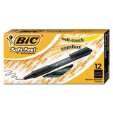 BIC® Soft Feel Ballpoint Pen, Retractable, Fine 0.8 Mm, Black Ink, Black Barrel, Dozen freeshipping - TVN Wholesale 