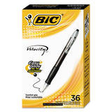 BIC® Velocity Easy Glide Ballpoint Pen Value Pack, Retractable, Medium 1 Mm, Black Ink, Black Barrel, 36-pack freeshipping - TVN Wholesale 