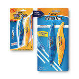 BIC® Wite-out Brand Exact Liner Correction Tape, Non-refillable, Blue-orange, 1-5" X 236", 2-pack freeshipping - TVN Wholesale 