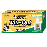 BIC® Wite-out Extra Coverage Correction Fluid, 20 Ml Bottle, White, 1-dozen freeshipping - TVN Wholesale 