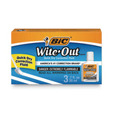 BIC® Wite-out Quick Dry Correction Fluid, 20 Ml Bottle, White, 3-pack freeshipping - TVN Wholesale 