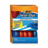 BIC® Wite-out Ez Correct Correction Tape Value Pack, Non-refillable, 1-6" X 472", 10-box freeshipping - TVN Wholesale 