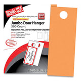 Blanks/USA® Jumbo Micro-perforated Door Hangers, 65 Lb, 8.5 X 11, Hunter's Orange, 2 Hangers-sheet, 250 Sheets-pack freeshipping - TVN Wholesale 