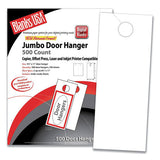 Blanks/USA® Jumbo Micro-perforated Door Hangers, 90 Lb, 8.5 X 11, White, 2 Hangers-sheet, 250 Sheets-pack freeshipping - TVN Wholesale 