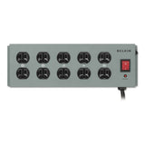 Belkin® Metal Surgemaster Surge Protector, 10 Outlets, 15 Ft Cord, 885 Joules, Dark Gray freeshipping - TVN Wholesale 