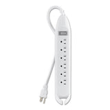Belkin® Power Strip, 6 Outlets, 12 Ft Cord, White freeshipping - TVN Wholesale 