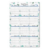 Blue Sky® Lindley Laminated Erasable Wall Calendar, Lindley Floral Artwork, 36 X 24, White-multicolor Sheets, 12-month (jan-dec): 2022 freeshipping - TVN Wholesale 