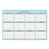 Blue Sky® Picadilly Laminated Erasable Wall Calendar, Geometric Artwork, 36 X 24, White-teal Sheets, 12-month (jan-dec): 2022 freeshipping - TVN Wholesale 