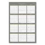 Blue Sky® Adrianna Laminated Erasable Wall Calendar, 36 X 24, White-taupe Sheets, 12-month (jan To Dec): 2022 freeshipping - TVN Wholesale 